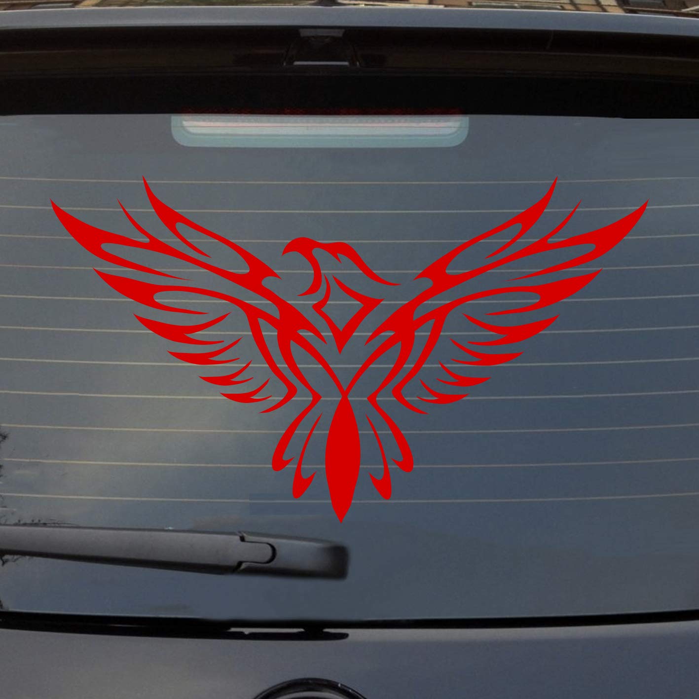 Hellweg Druckerei Adler Tribal Eagle Tattoo Vogel Fun KFZ Auto Aufkleber Sticker Heckscheibenaufkleber von Hellweg Druckerei