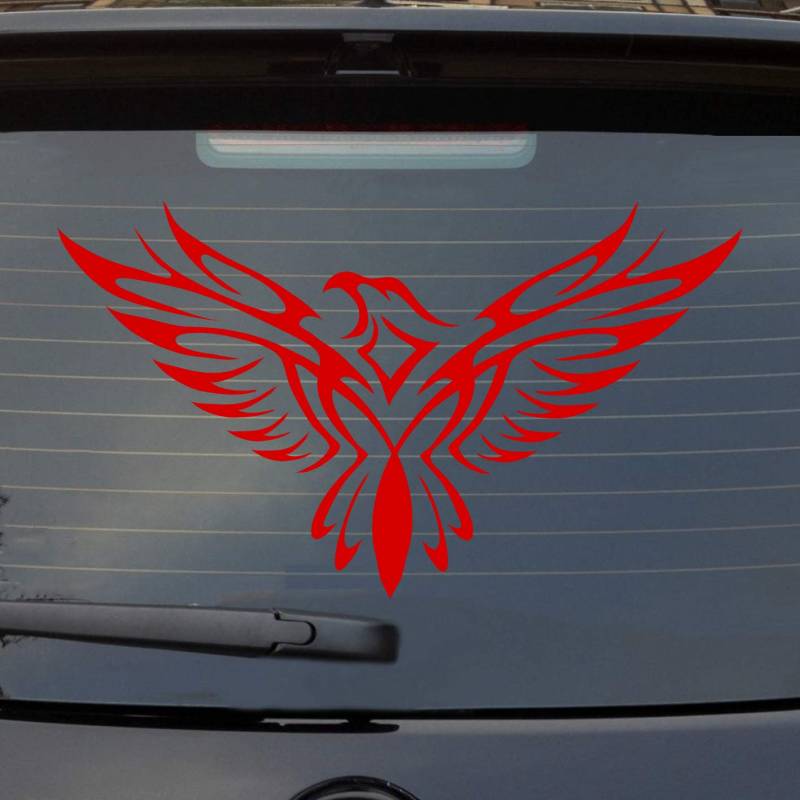 Hellweg Druckerei Adler Tribal Eagle Tattoo Vogel Fun KFZ Auto Aufkleber Sticker Heckscheibenaufkleber von Hellweg Druckerei