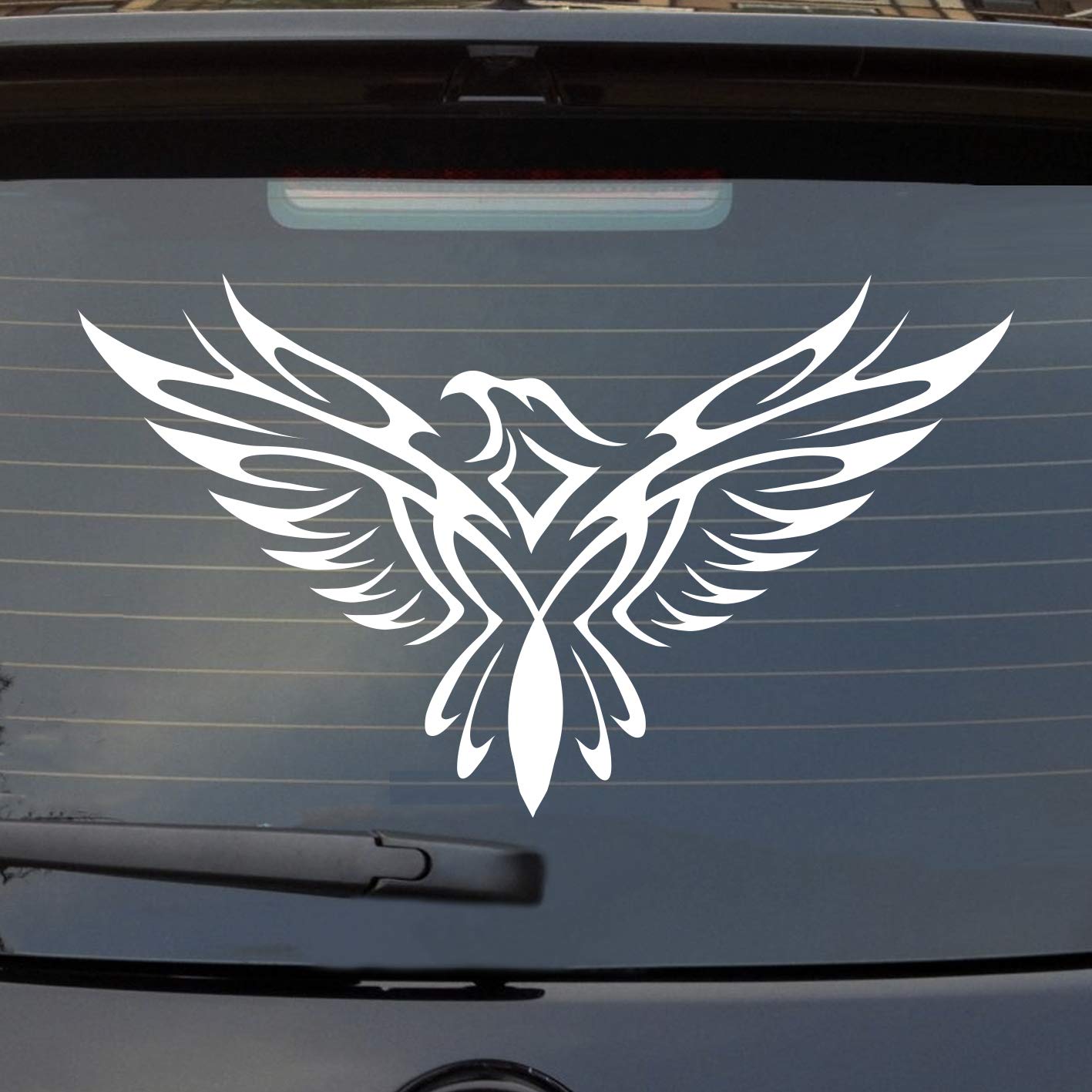 Hellweg Druckerei Adler Tribal Eagle Tattoo Vogel Fun KFZ Auto Aufkleber Sticker Heckscheibenaufkleber von Hellweg Druckerei