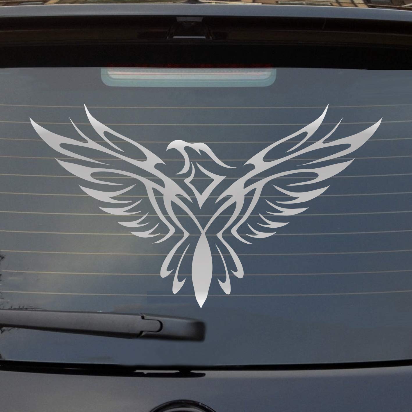 Hellweg Druckerei Adler Tribal Eagle Tattoo Vogel Fun KFZ Auto Aufkleber Sticker Heckscheibenaufkleber von Hellweg Druckerei