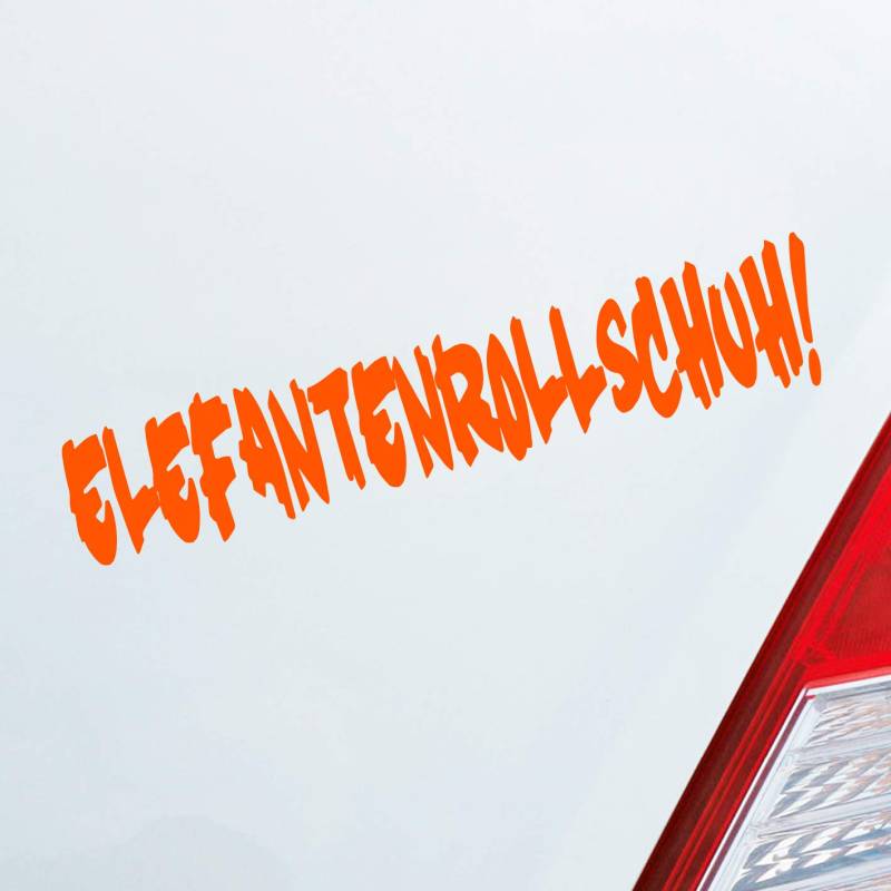 Hellweg Druckerei Auto Aufkleber Elefantenrollschuh Elefant Schuh Zubehör passend für Smart Fans Sticker Heckscheibenaufkleber von Hellweg Druckerei