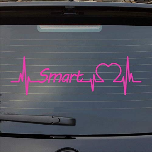 Hellweg Druckerei Auto Aufkleber Smart Schlau Clever Herzschlag Puls Liebe Sticker Heckscheibenaufkleber von Hellweg Druckerei