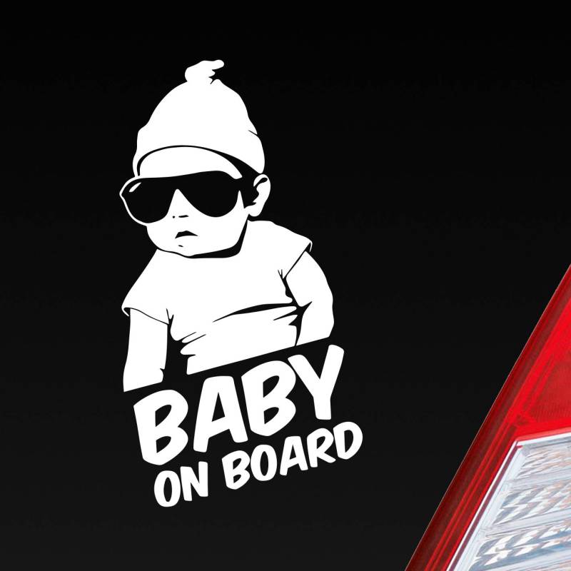 Hellweg Druckerei Baby an Board Baby an Bord Zubehör passend für Hangover Fans Auto Aufkleber Sticker Heckscheibenaufkleber von Hellweg Druckerei