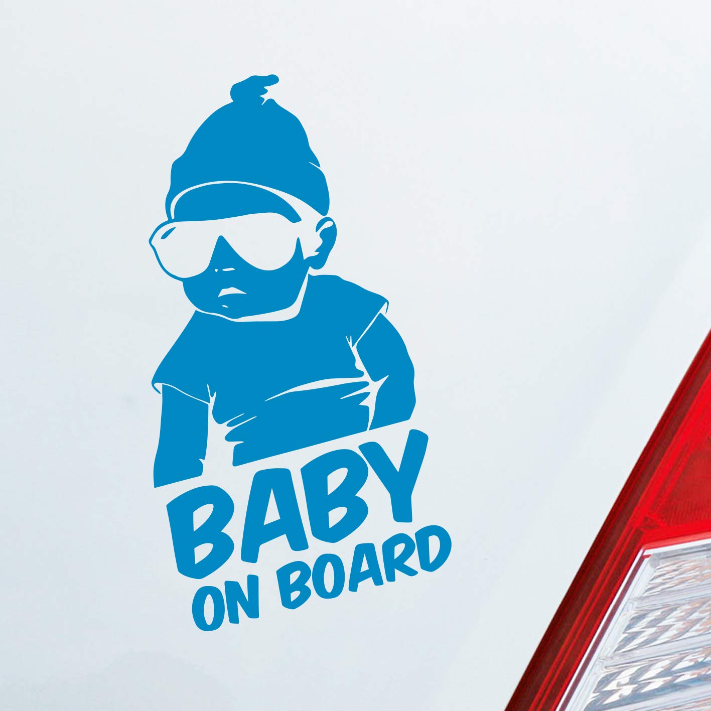 Hellweg Druckerei Baby an Board Baby an Bord Zubehör passend für Hangover Fans Auto Aufkleber Sticker Heckscheibenaufkleber von Hellweg Druckerei