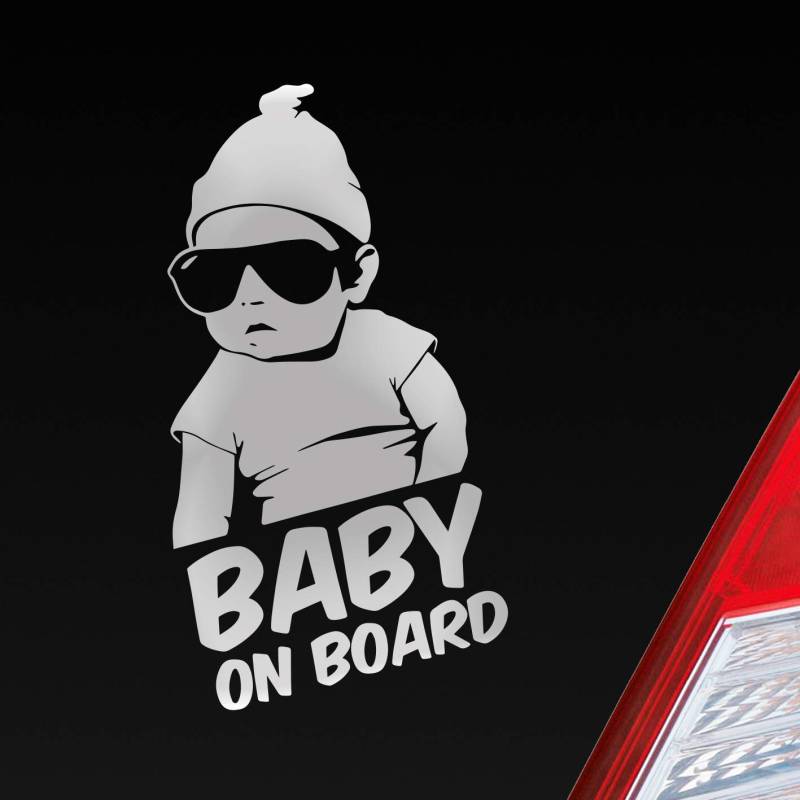 Hellweg Druckerei Baby an Board Baby an Bord Zubehör passend für Hangover Fans Auto Aufkleber Sticker Heckscheibenaufkleber von Hellweg Druckerei