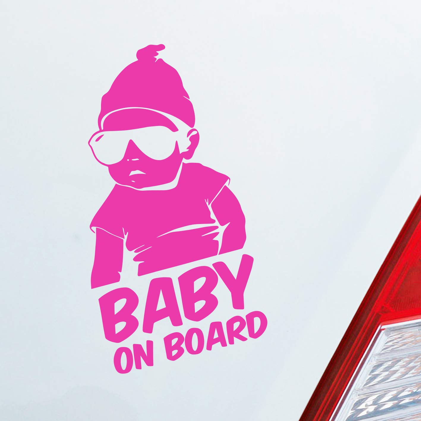 Hellweg Druckerei Baby an Board Baby an Bord Zubehör passend für Hangover Fans Auto Aufkleber Sticker Heckscheibenaufkleber von Hellweg Druckerei