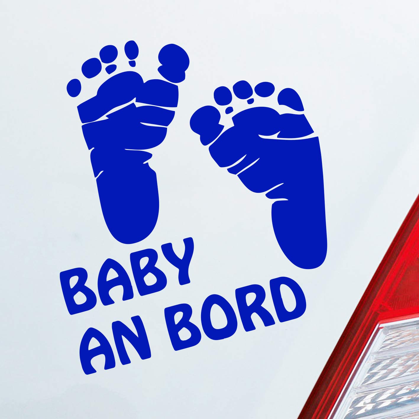 Hellweg Druckerei Baby an Bord Füße on Board Junge Mädchen Auto Aufkleber Sticker Heckscheibenaufkleber von Hellweg Druckerei