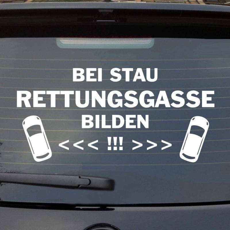 Hellweg Druckerei Bei Stau Rettungsgasse bilden Auto Aufkleber Sticker Heckscheibenaufkleber von Hellweg Druckerei