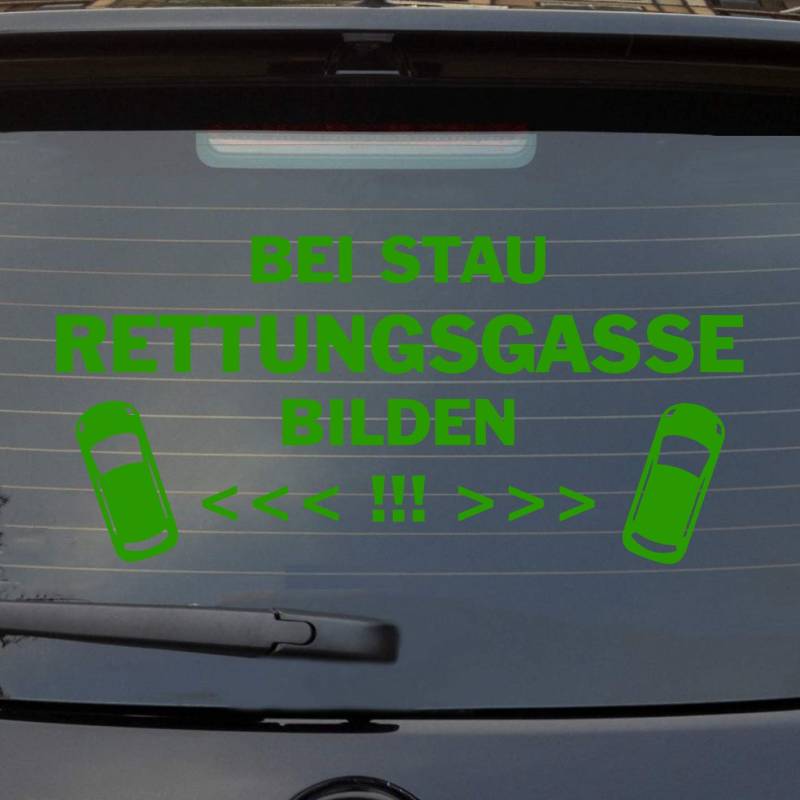 Hellweg Druckerei Bei Stau Rettungsgasse bilden Auto Aufkleber Sticker Heckscheibenaufkleber von Hellweg Druckerei