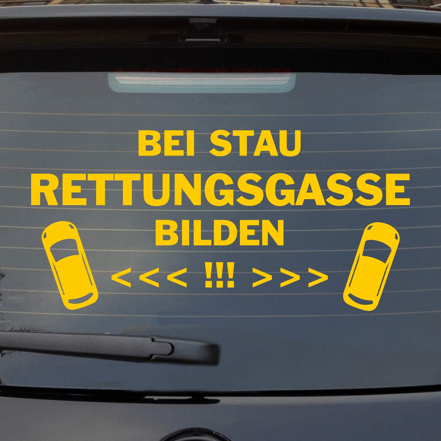 Hellweg Druckerei Bei Stau Rettungsgasse bilden Auto Aufkleber Sticker Heckscheibenaufkleber von Hellweg Druckerei