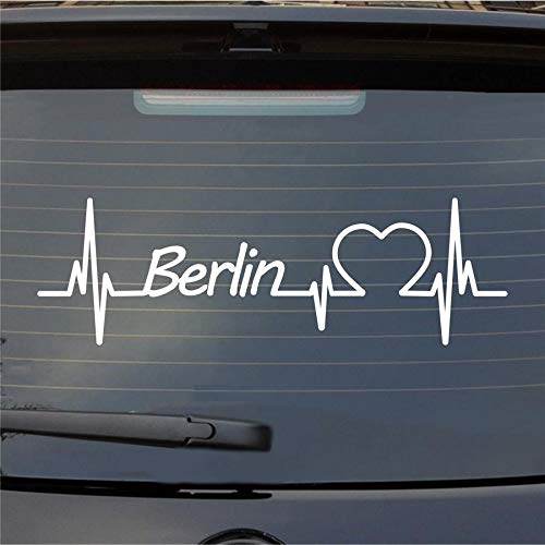 Hellweg Druckerei Berlin Herz Puls Stadt Liebe Auto Aufkleber Sticker Heckscheibenaufkleber von Hellweg Druckerei