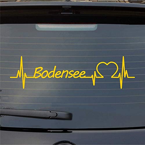 Hellweg Druckerei Bodensee Herzschlag Puls See Sea Liebe Auto Aufkleber Sticker Heckscheibenaufkleber von Hellweg Druckerei