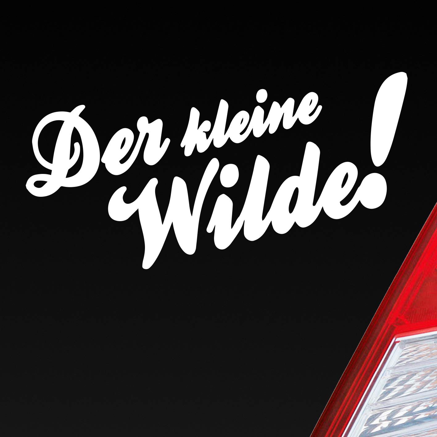 Hellweg Druckerei Der kleine Wilde! Car Tuning Motorrad Auto Aufkleber Sticker Heckscheibenaufkleber von Hellweg Druckerei