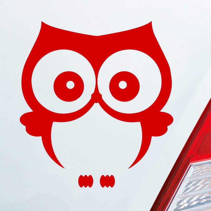 Hellweg Druckerei Eule Owl Vogel Bird Uhu süß Tier Musik Auto Aufkleber Sticker Heckscheibenaufkleber von Hellweg Druckerei