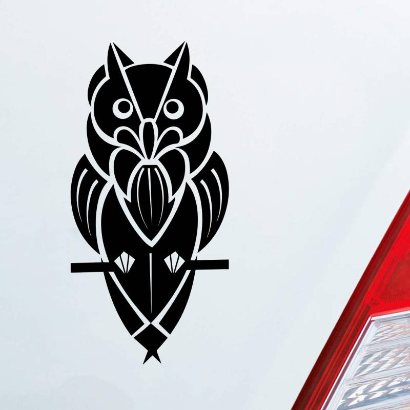 Hellweg Druckerei Eule Uhu Tribal Tattoo Nacht Tuning Auto Aufkleber Sticker Heckscheibenaufkleber von Hellweg Druckerei