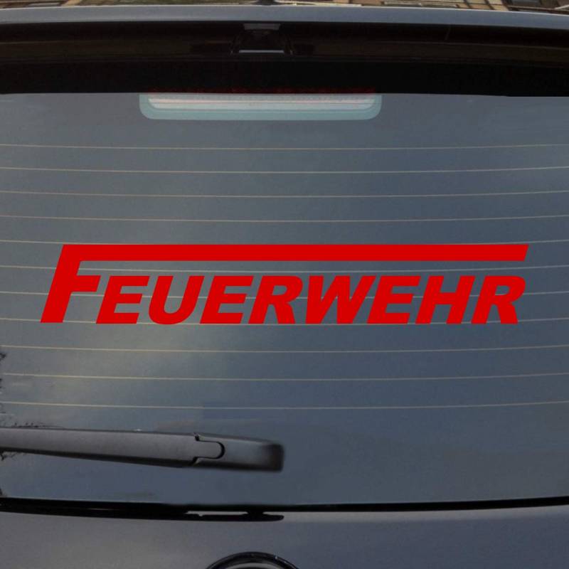 Hellweg Druckerei Feuerwehr langes F Auto Aufkleber Sticker Heckscheibenaufkleber von Hellweg Druckerei