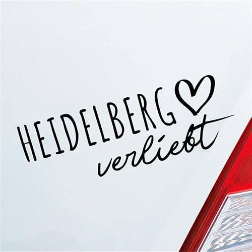 Hellweg Druckerei Heidelberg verliebt Herz Stadt Heimat Liebe Car Auto Aufkleber Sticker Heckscheibenaufkleber von Hellweg Druckerei