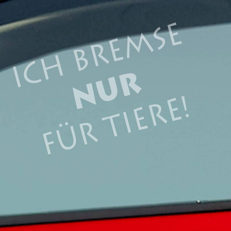 Hellweg Druckerei Ich Bremse nur Zubehör passend für Tiere Animal Fun Tier Auto Aufkleber Sticker Heckscheibenaufkleber von Hellweg Druckerei