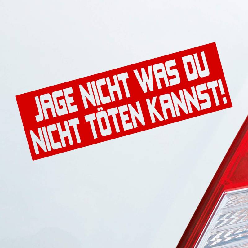 Hellweg Druckerei Jage Nicht was du Nicht töten Kannst! Fun JDM Auto Aufkleber Sticker Heckscheibenaufkleber von Hellweg Druckerei