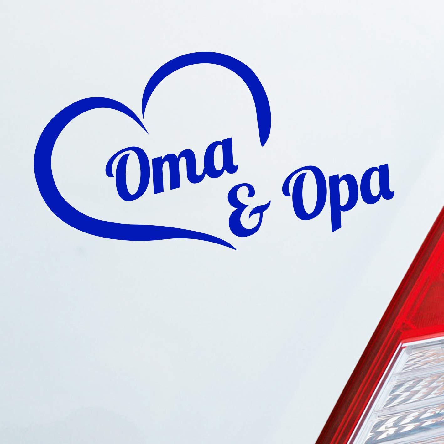 Hellweg Druckerei Oma & Opa Stolz Liebe Herz Großeltern Kind Auto Aufkleber Sticker Heckscheibenaufkleber von Hellweg Druckerei