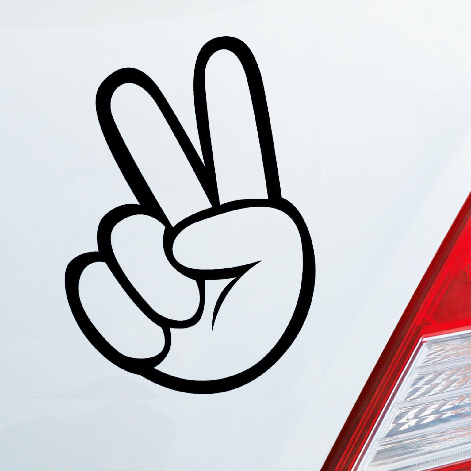 Hellweg Druckerei Peace Shocker Zeichen Tuning Auto Aufkleber Sticker Heckscheibenaufkleber von Hellweg Druckerei