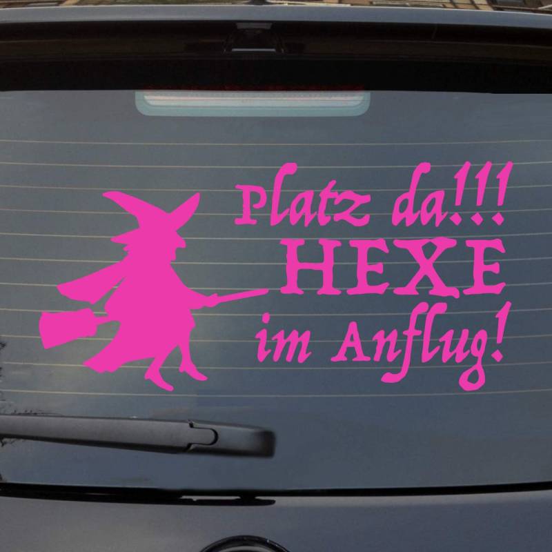 Hellweg Druckerei Platz da Hexe im Anflug Auto Aufkleber Sticker Heckscheibenaufkleber von Hellweg Druckerei