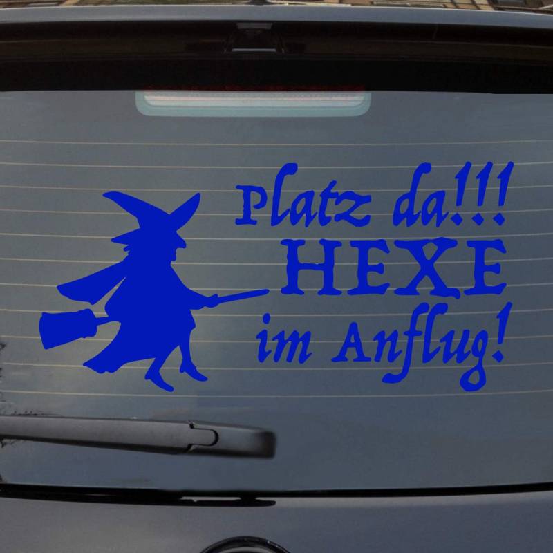 Hellweg Druckerei Platz da Hexe im Anflug Auto Aufkleber Sticker Heckscheibenaufkleber von Hellweg Druckerei