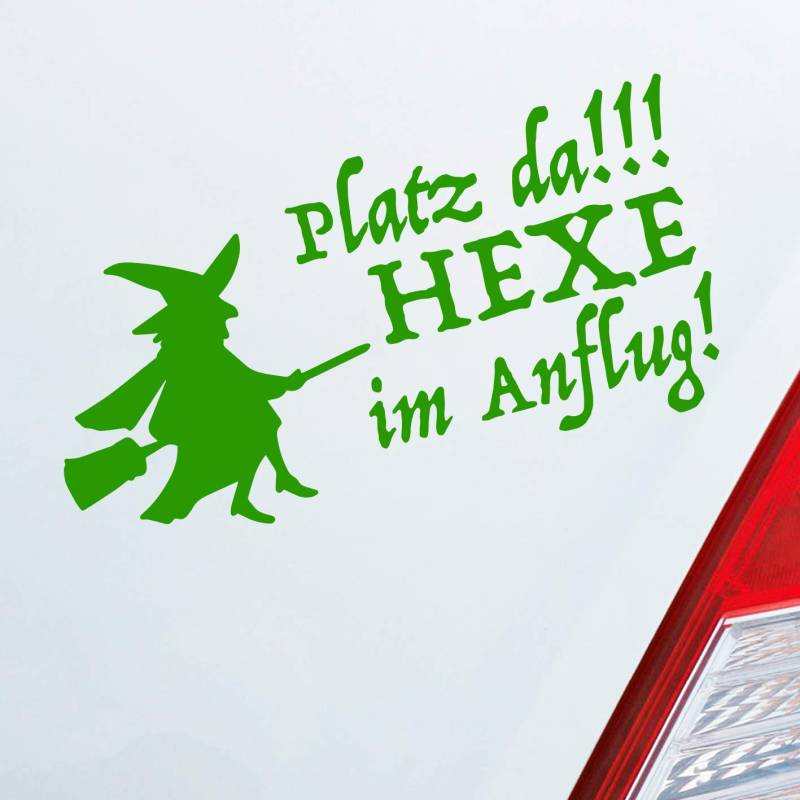 Hellweg Druckerei Platz da!!! Hexe im Anflug! Girl Auto Aufkleber Sticker Heckscheibenaufkleber von Hellweg Druckerei