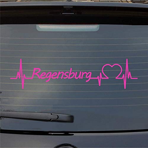 Hellweg Druckerei Regensburg Herzschlag Puls Stadt Liebe Auto Aufkleber Sticker Heckscheibenaufkleber von Hellweg Druckerei