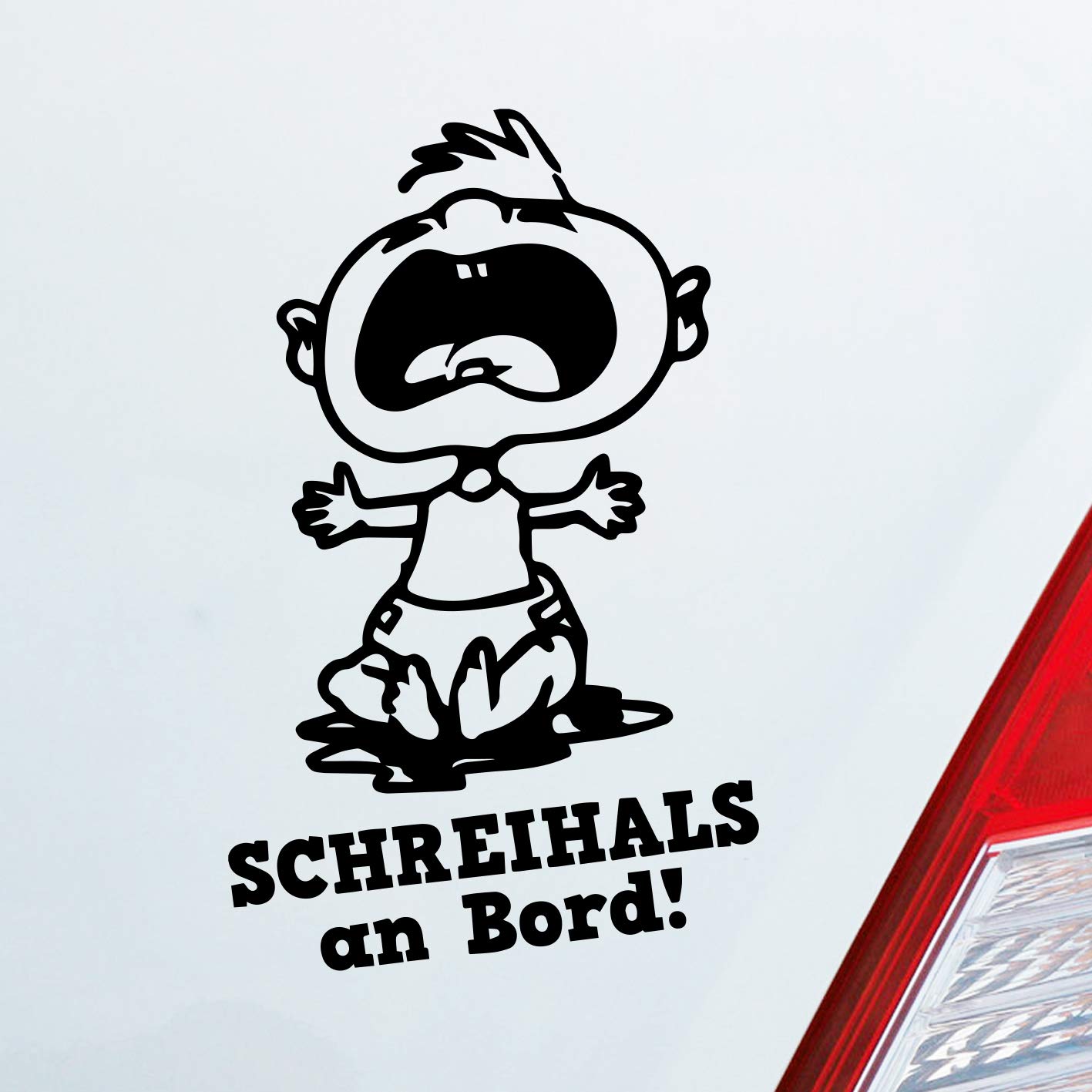 Hellweg Druckerei Schreihals an Bord! Baby Kind Junge Mädchen Auto Aufkleber Sticker Heckscheibenaufkleber von Hellweg Druckerei