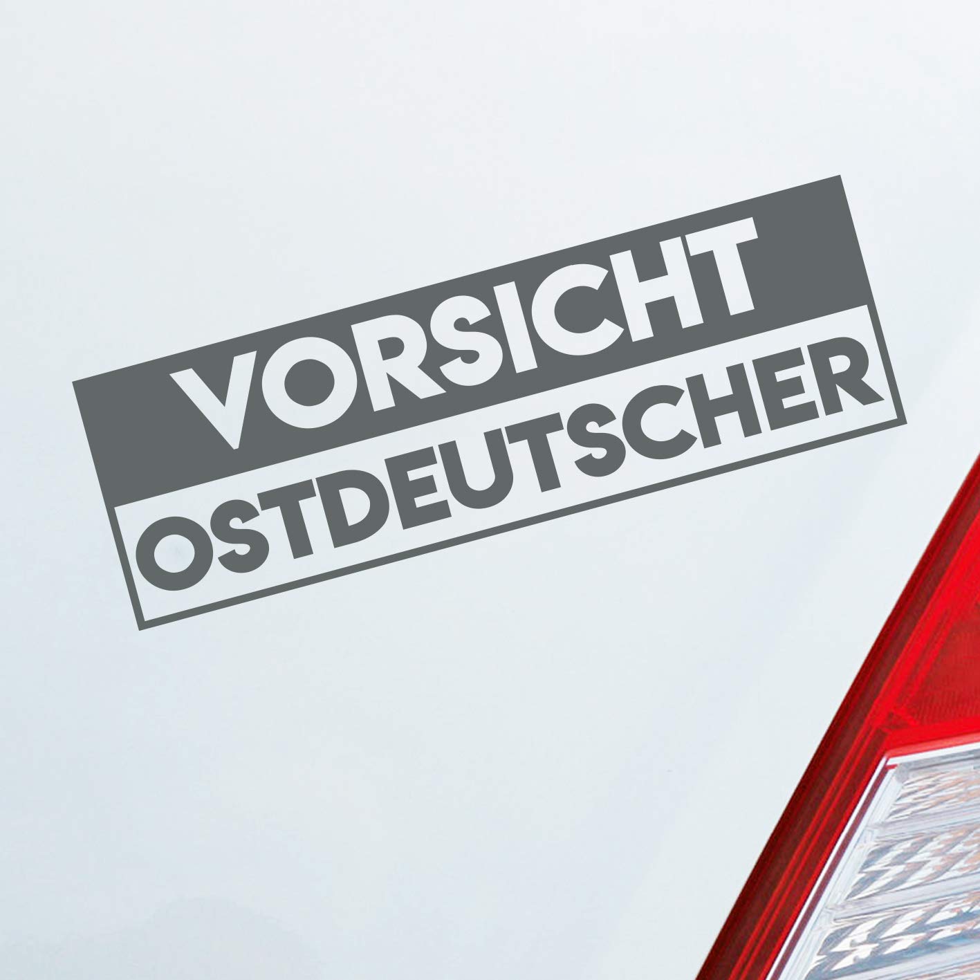 Hellweg Druckerei Vorsicht Ostdeutscher Ostdeutschland Ossi Auto Aufkleber Sticker Heckscheibenaufkleber von Hellweg Druckerei