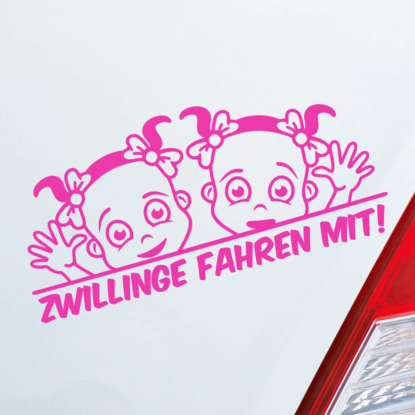 Hellweg Druckerei Zwillinge Fahren mit! Kids Auto Aufkleber Sticker Heckscheibenaufkleber von Hellweg Druckerei