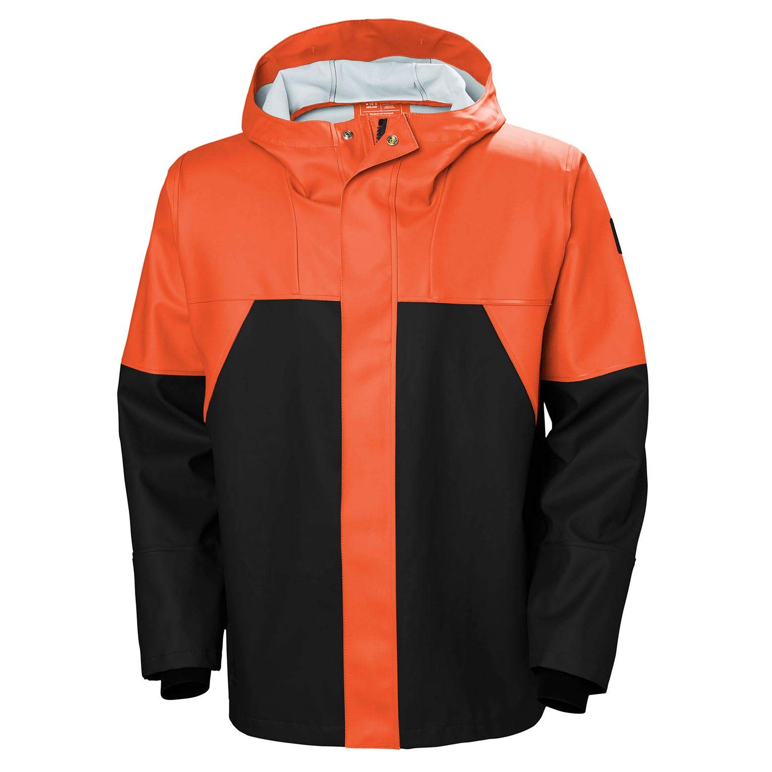 STORM RAIN JACKET Color: 299 DARK ORANGE/BLACK Talla: S von Helly Hansen