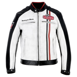 Helstons Indy Motul Lederjacke Weiss Rot Schwarz von Helstons