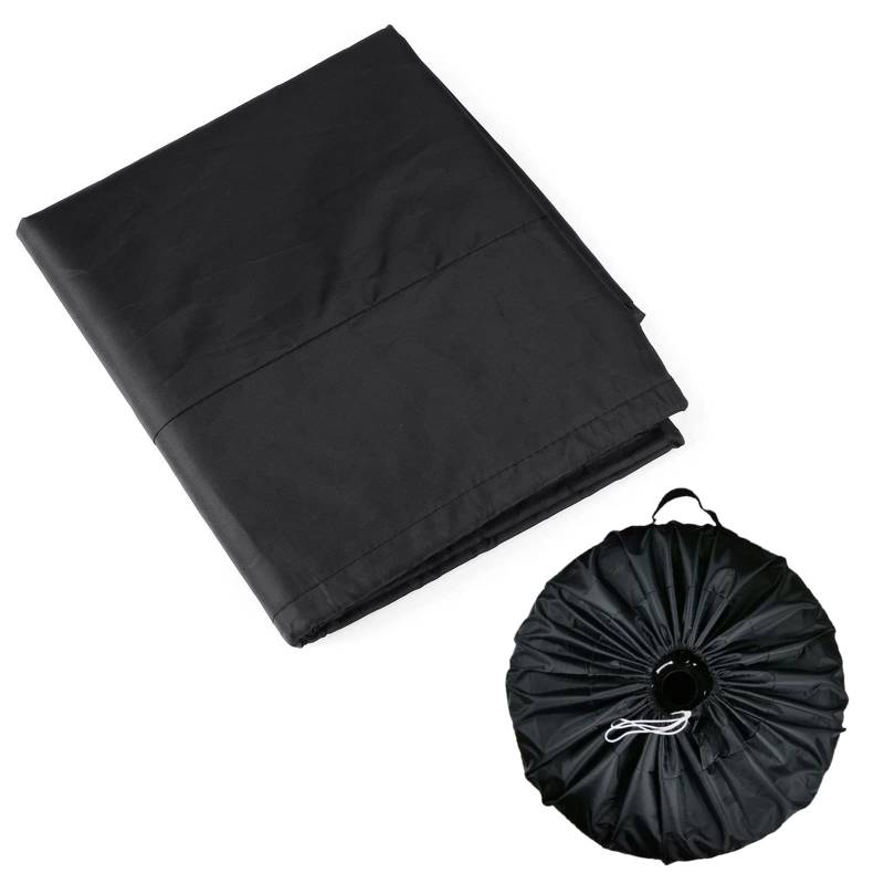 Radschutz Reifenabdeckung, Reifentaschen, Tyre Bag, Reifencover, Ersatzrad Abdeckung, Waterproof Reserveradabdeckung, Tyre Protection Cover, Durchmesser 65cm, Schwarz (mit Griff) von Helweet