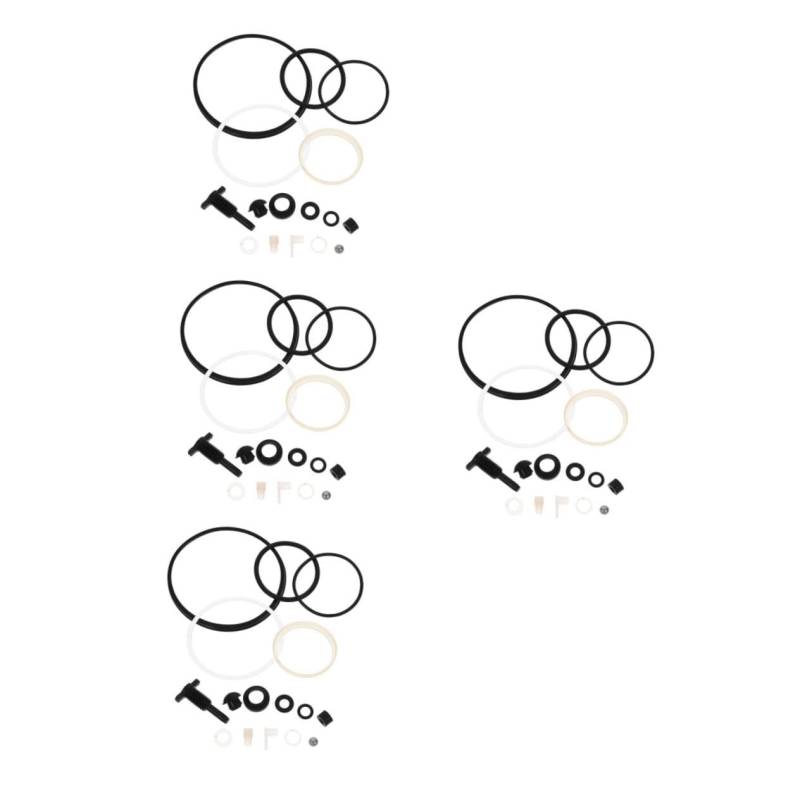 4 Sätze Wagenheber-reparatursatz Sicherungsstift des Wagenhebers Hydraulischer Wagenheber Wagenheberdichtung Und Kappe Bodenheberdichtung Und Kolben Wagenheberöl Stahl 16 Stück * 4 Hemobllo von Hemobllo