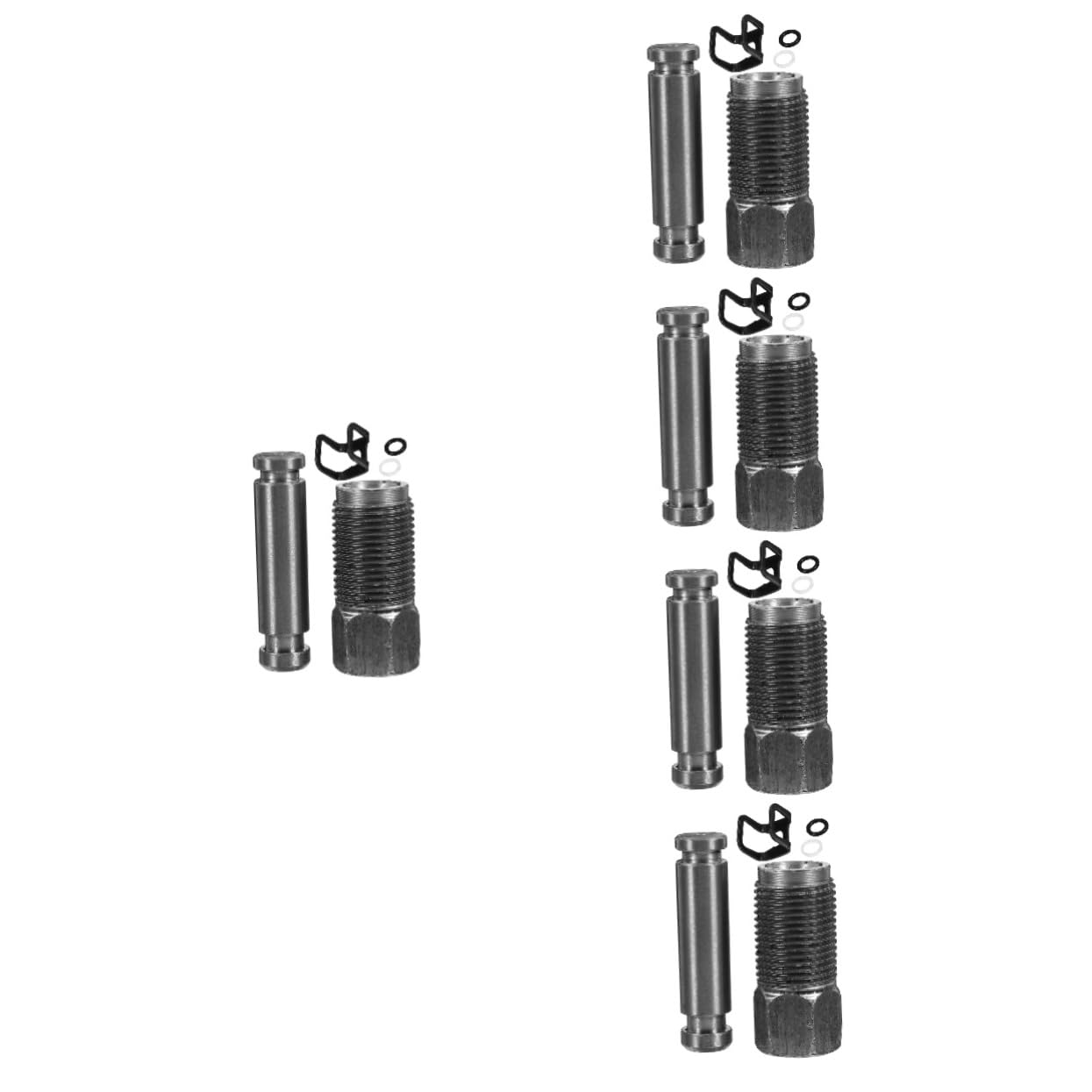 5 Sätze Hydraulische Heber Kleiner Zylinderkolben Öl Zubehör Motoröl Auto Turbine Hydrauliköl Hydraulischer Kolbenkolben Mit Kleinem Zylinder Tank Jack Ölpumpe Rohrverbinder Stahl Hemobllo von Hemobllo