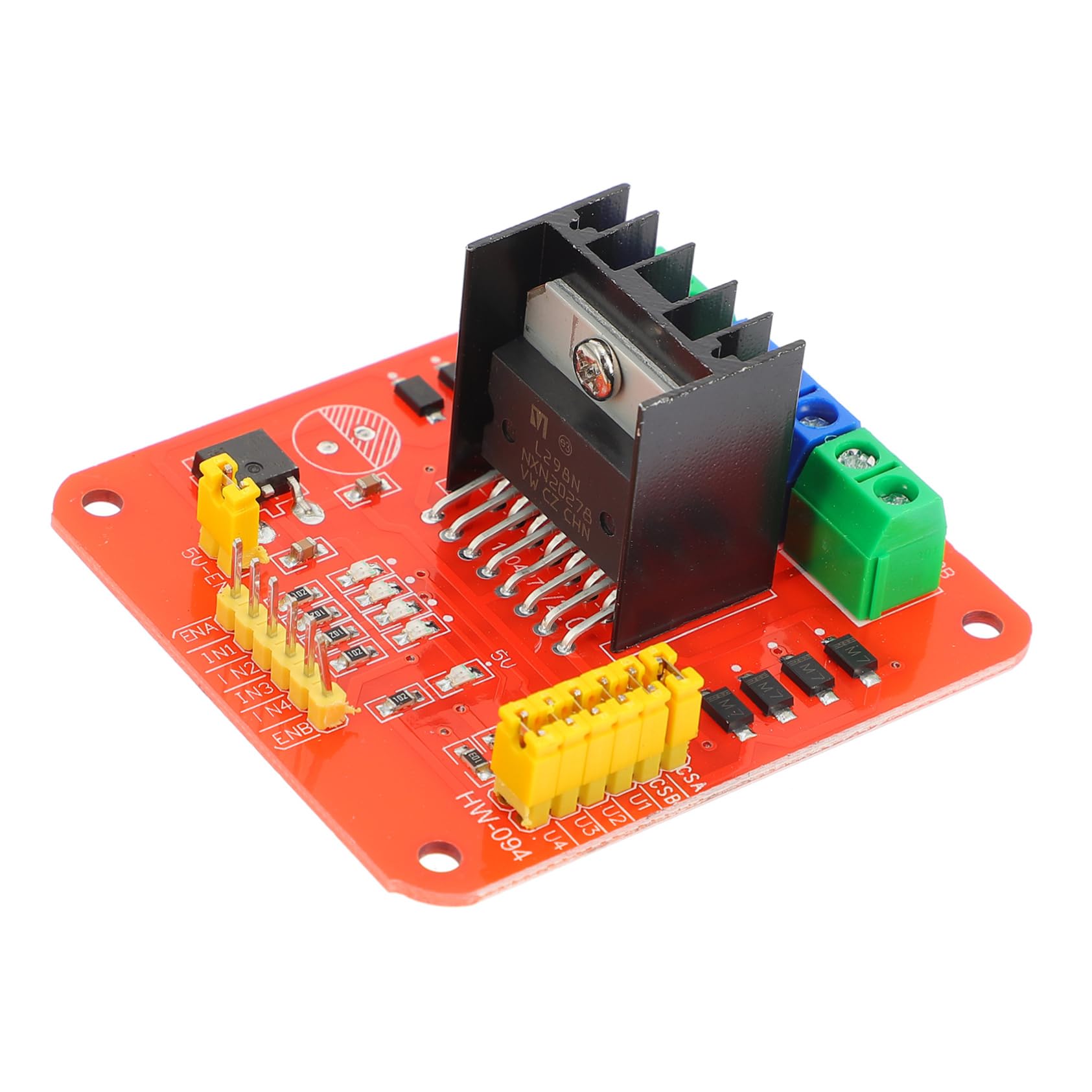 Hemobllo Dual-H-Bridge-Controller-Platine schrittmotor l298n-Modul von Hemobllo