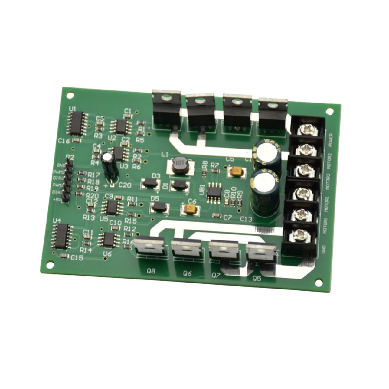 Hemobllo H Bridge Motor Treiber Modul Board Dual Motor DC MOSFET IRF3205 3 36V 10A Spitzenstrom 30A Hochstrom Motorsteuerung Für Präzise Anwendungen von Hemobllo