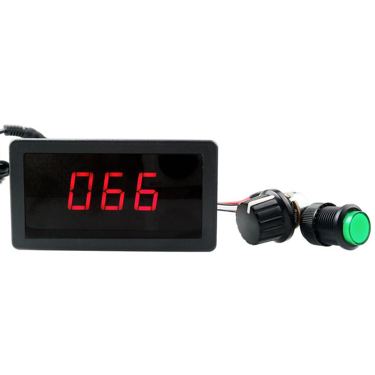 Hemobllo LED-DC-Motorsteuerung dc motor controller PWM-Gleichstrommotorsteuerung Drehzahlregler für Gleichstrommotoren Motorsteuerung mit digitaler Anzeige Fahrer steuern Black von Hemobllo