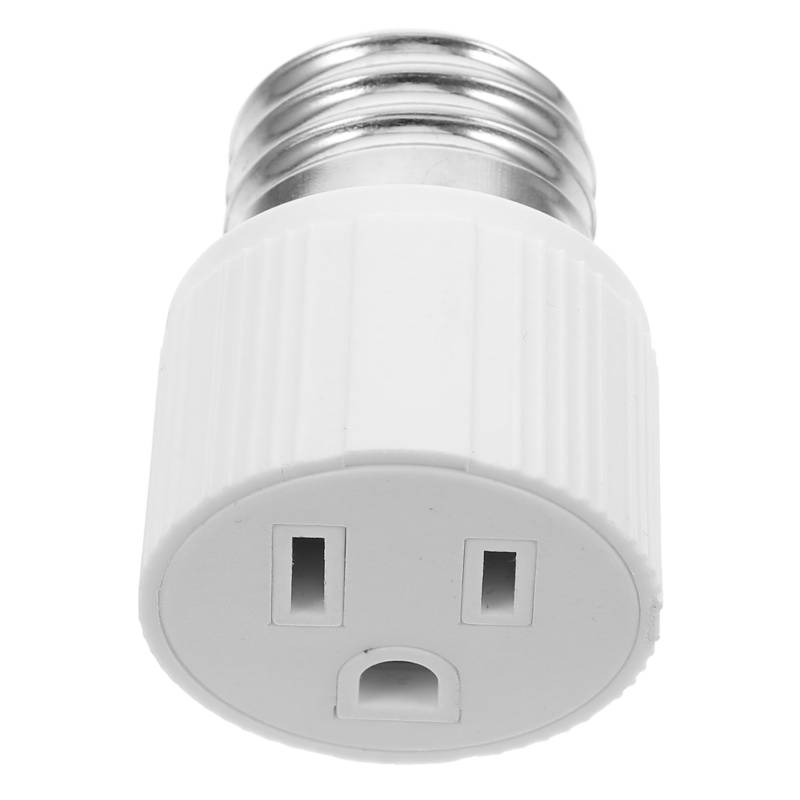 Hemobllo Lampenkopfadapter Stiftlichtadapter Deckenleuchtenadapter Lampenfassung für den Außenbereich E-Lampenadapter Lampenfassung E Glühbirnenfassung E26-Stecker-Adapter Plastik Weiß von Hemobllo