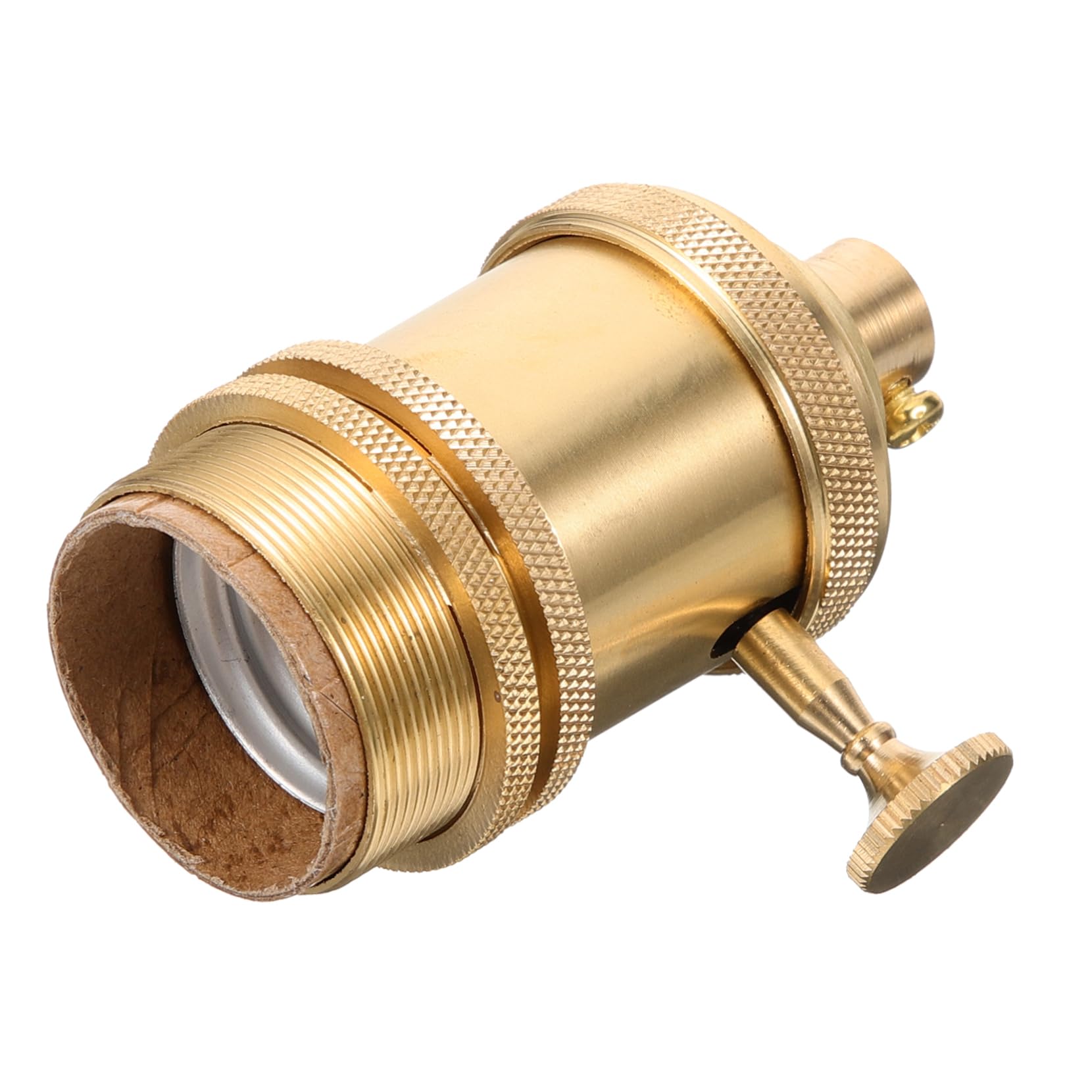 Hemobllo Retro-Lampenfassung Lampenfassungen LED Glühbirne Lüfterlicht Kabel Draht Ring retro deckenleuchte wandlampe retro Lampendrehknopf tauschen Fassungshalter für Lampen Kupfer Golden von Hemobllo