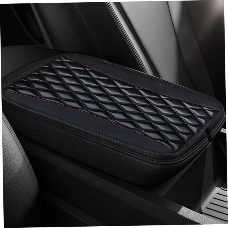 Auto Mittelkonsole Kissen Pad PU Leder Auto Arm Ruhehne Pad Nicht-Schlupf-Armlehnen-Abdeckung Comfort Center Konsole Abdeckung Universal Pad Protektor für SUV-Fahrzeug, Autoarmruhe-Rastdeckel Pad von Hemore