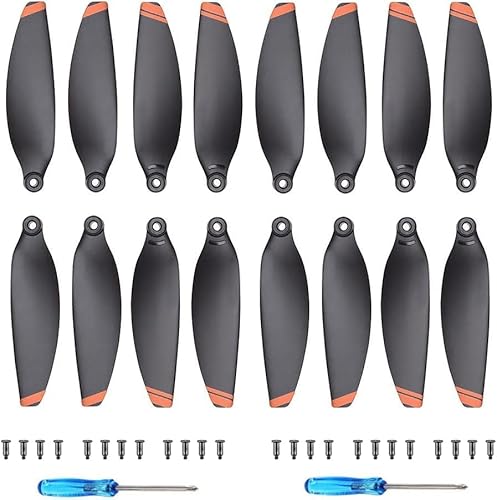 Hengrongshen 16 Pcs Mini 2 SE Propeller/Mini 2 Propeller/Mini SE Propeller/Mini 4K Propeller, Low-Noise & Stabil Drohne Mini 2/Mini 4K/Mini SE/Mini 2 SE Zubehör Propeller für Drohnenersatz (Orange) von Hengrongshen