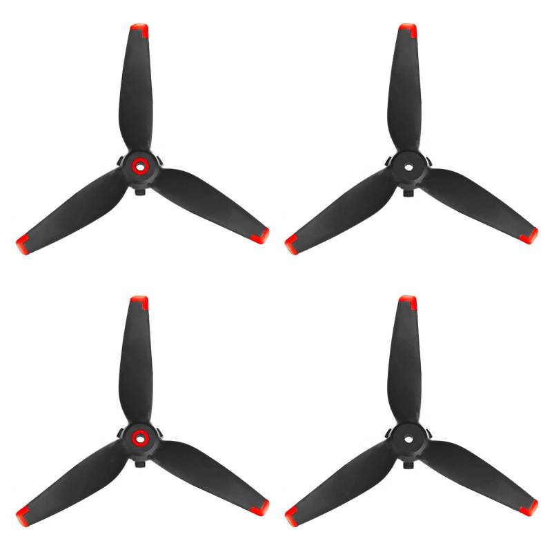 Hengrongshen 4 Pcs FPV Propeller, Silent Flight Drohne FPV 5328S Propeller Zubehör für Drohnenersatz, Low-Noise & Dauerhaft Drohne FPV Propeller (Rot) von Hengrongshen