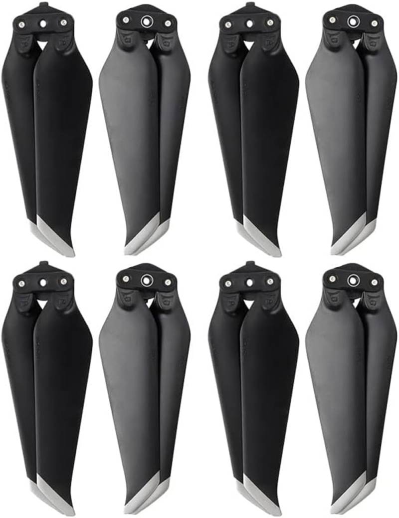 Hengrongshen 8 Pcs Air 2S Propeller/Mavic Air 2 Propeller, Quick Release Air 2S Propelle mit Push-Typ-Schnellverschluss-Design, Drohne Mavic Air 2 Propeller Zubehör für Drohnenersatz (Silber) von Hengrongshen