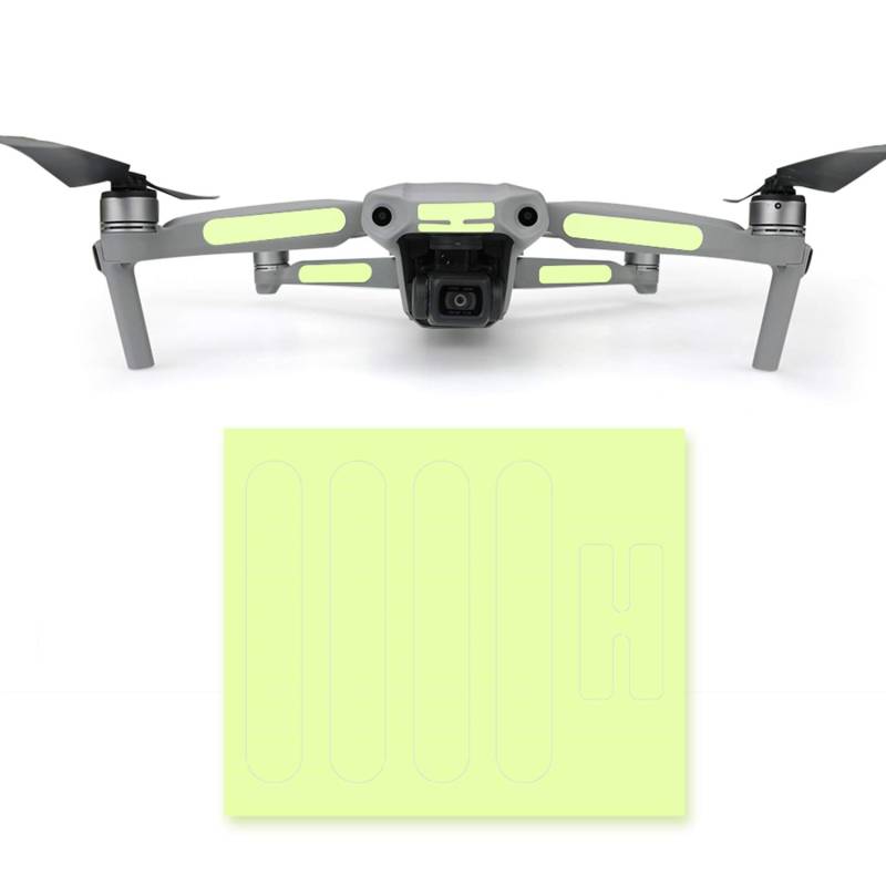 Hensych 2St Drohne Universal Leuchtender Aufkleber Leicht Fluoreszierend Haut Dekoration Abziehbilder Nachtflug für Mavic Air 2 / Autel EVO 2 / Mavic Pro/Mavic Air Drohnenzubehör von Hensych