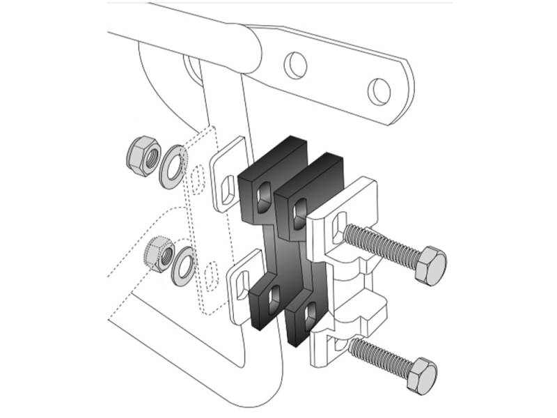 HEPCO & BECKER Schlossadapter inkl. Schrägplatte Seitenkofferträger Alukoffer Standard/Exclusiv (Stück) von HEPCO&BECKER