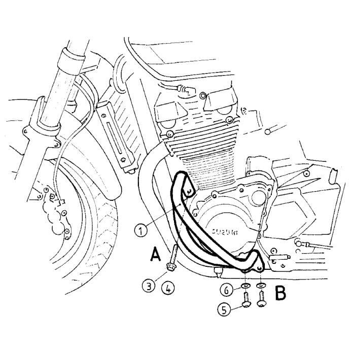 Hepco & Becker Sturzbügel chrom für Suzuki GSX 1400 von Hepco & Becker