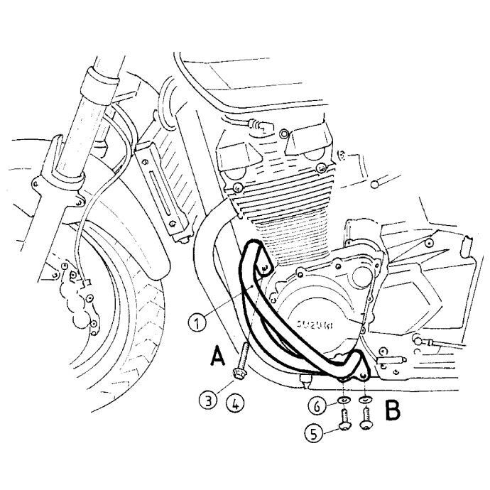 Hepco & Becker Sturzbügel chrom für Suzuki GSX 1400 von Hepco & Becker